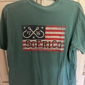 Southern Fried Cotton Teal Short-Sleeve SoFriCo Flag Graphic Tee comfort colors